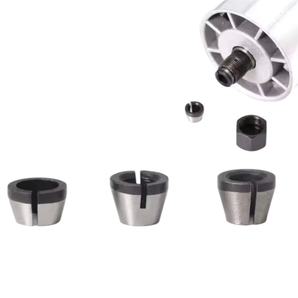 Kit 3 Pinças Adaptador Fresa Tupia Laminadora 6mm 6,35mm 8mm
