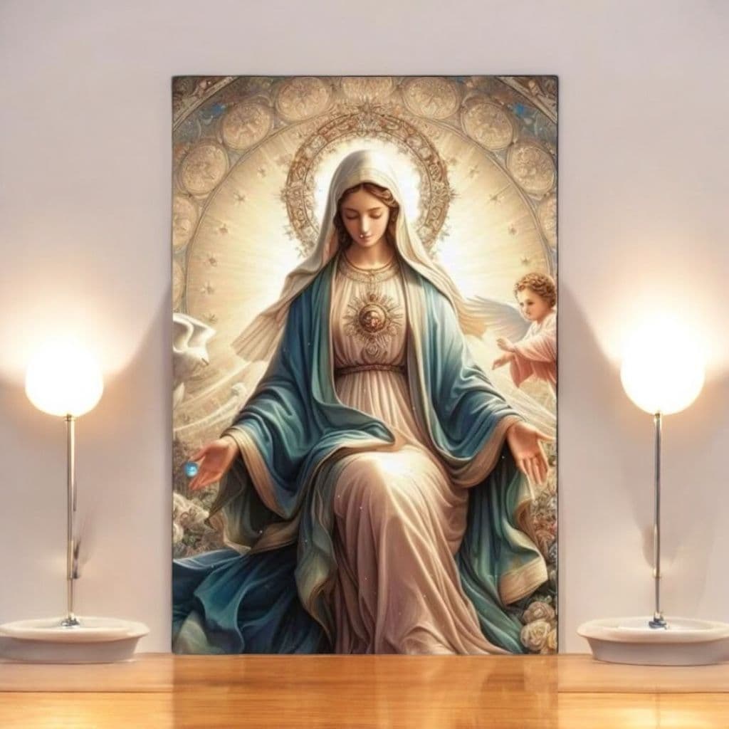 Quadro Decorativo Mãe Rainha Virgem Maria Religioso