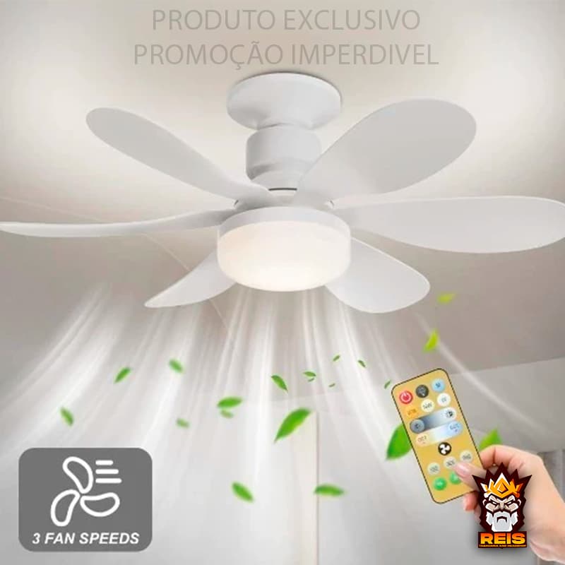 Lâmpada Ventilador De Teto - Led Ajustável Bivolt - Entrega Rapida e Pronta Entrega