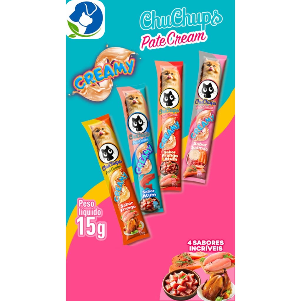 Kit 4 Unidades De Sabores diferentes (Petiscos para Gato) total 16 saches.