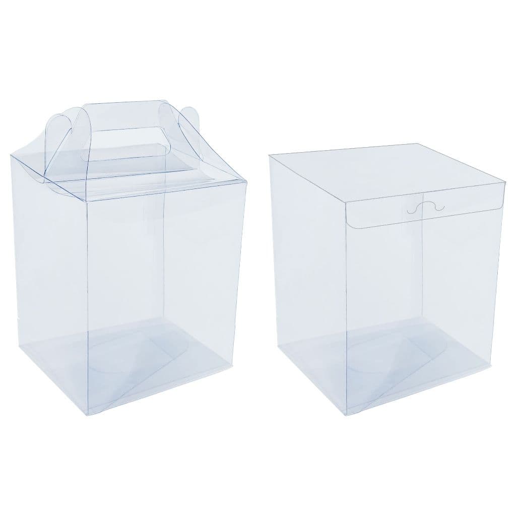 100 Caixas Maleta Acetato 8x8x10 Para 3 Sabonetes p/ Presentes kits maquiagem
