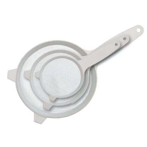Kit Peneiras de Plástico Branca 3 peças - Pequena, Média e Grande
