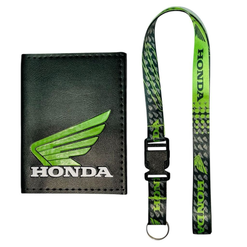 Kit Cordão Crachá de Pescoço Para Motos+ Carteira Porta Documentos