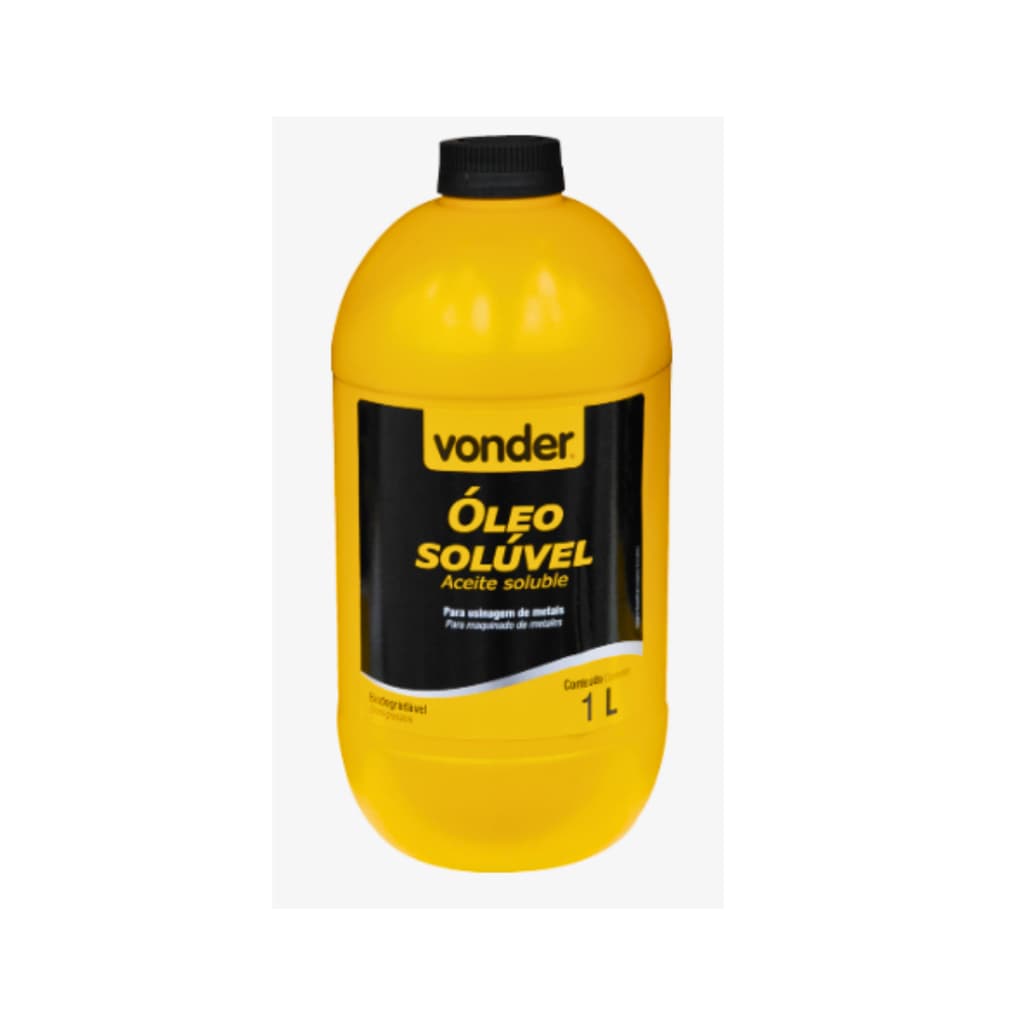 Óleo solúvel, 1 litro, para máquinas operatrizes, tornos, serras, fresas e retífica. VONDER
