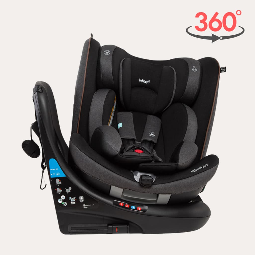 Cadeirinha para Carro 360 Isofix 0 a 36 kg Bebê Infanti Encosto Reclinável Cadeira de Carro Infantil Criança Nonna
