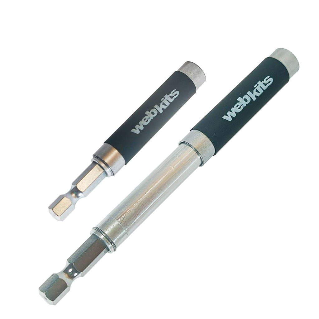 Extensor Magnético 80mm Guia Retrátil Porta Bit Sextavado
