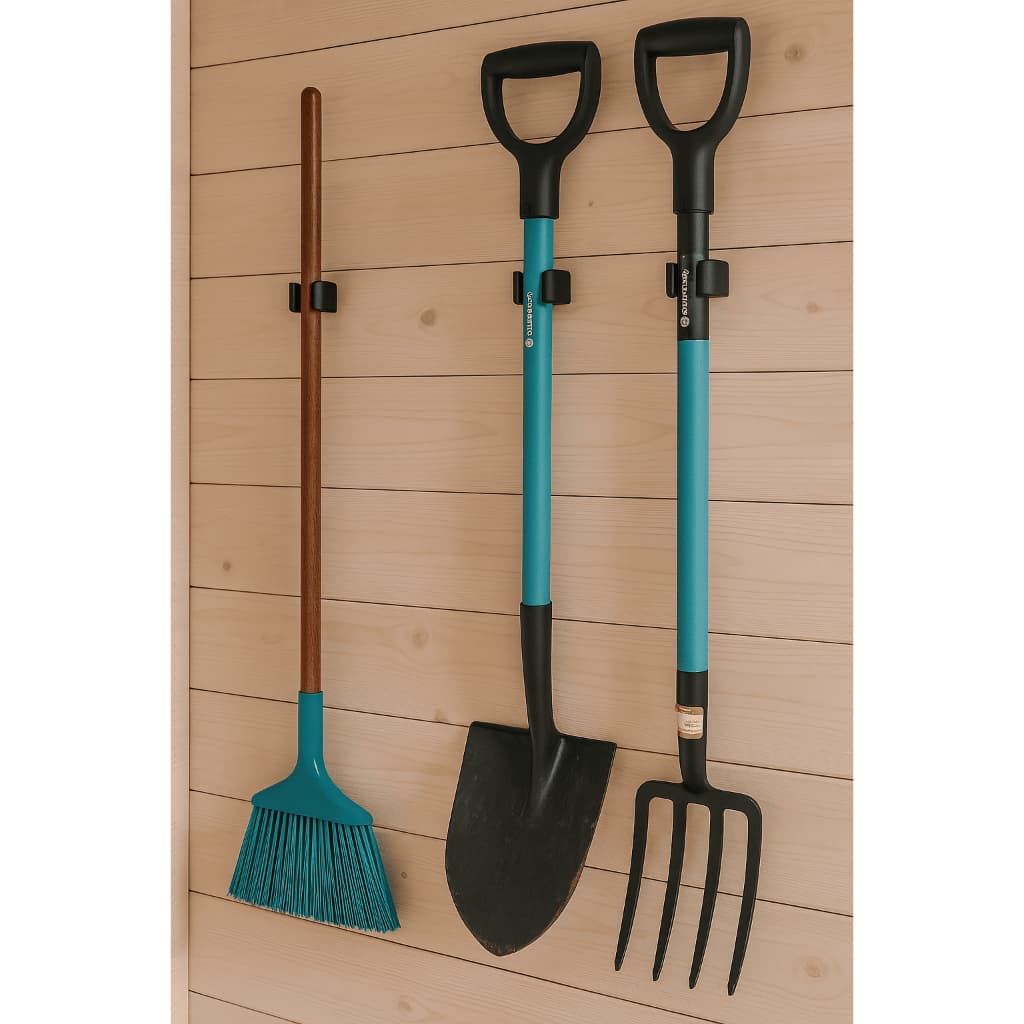 🔨 Suporte Multiuso para Ferramentas de Jardim, Vassoura e Pá | Organização Fácil para Casa