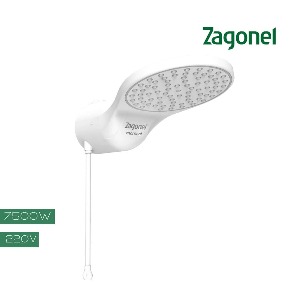 Chuveiro Ducha Moment Eletrônica Zagonel 7500W 220V Branco