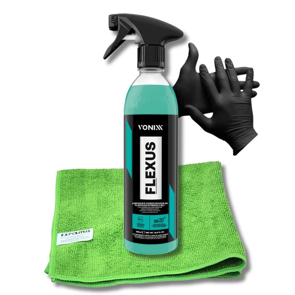 Flexus Limpador E Condicionador Plásticos Vonixx Expolitus Toalha de Microfibra 40x40 Expolitus Luva