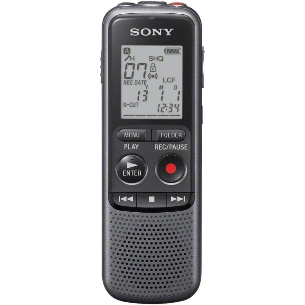 Gravador de voz digital Sony PX ICD-PX240 do 4 GB Preto Portátil Compacto e Leve