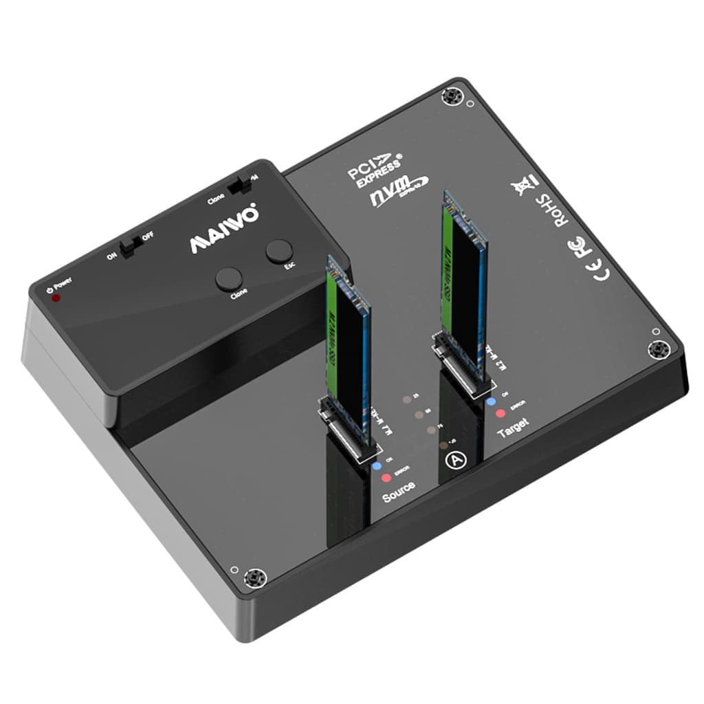 Dock Station Estação Clone Tipo-C 02 SSD M2 MVMe - MAIWO