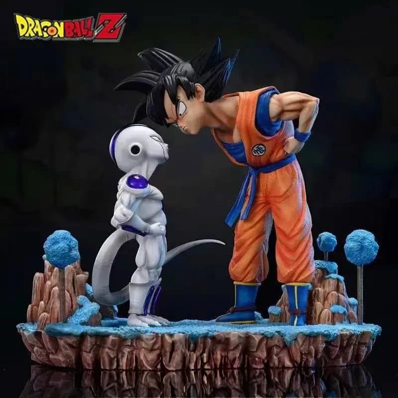 Mini Diorama Goku & Freeza 15cm Dragonball Z Figura Action Figure Colecionavel Decoração Enfeite Geek Presente Anime