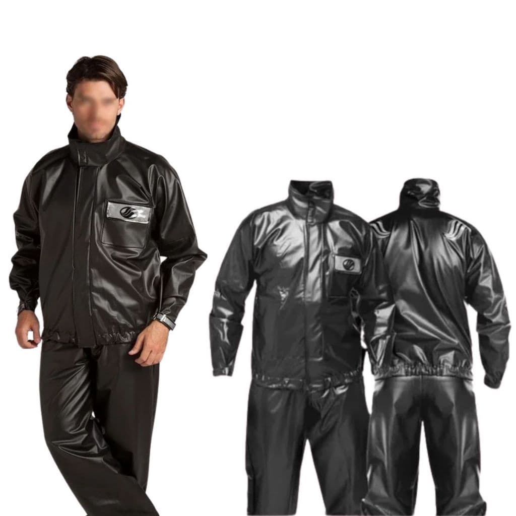 Capa De Chuva Motoboy Alba Europa Preto PVC