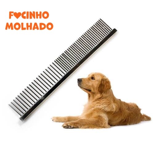 Pente Pet de Aço Savana 54 Dentes para Cães e Gatos