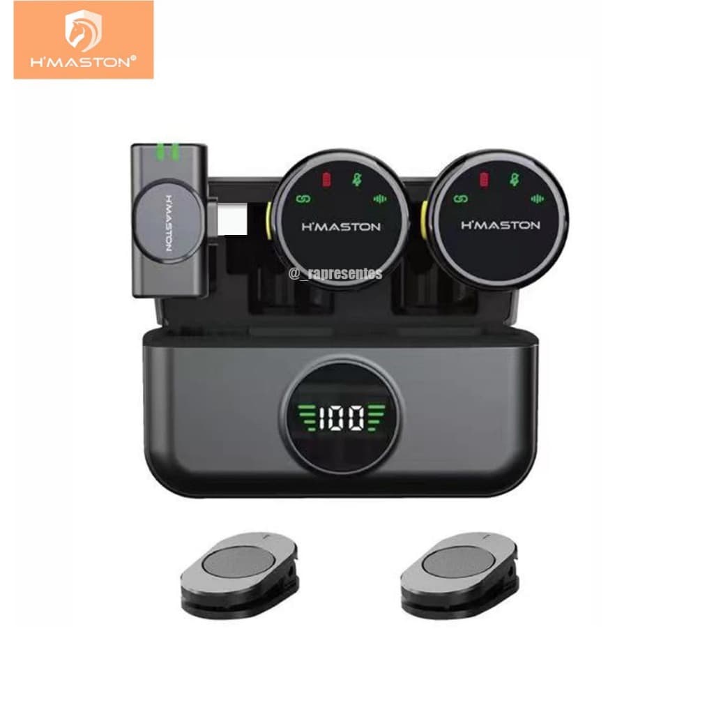 Microfone Lapela H"maston MK18 e MK19 com Cancelamento de Ruído Avançado