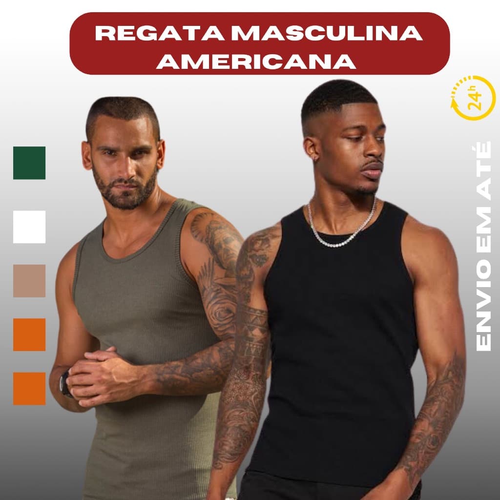 Regata Masculina Canelada Ribana Slim Justa Academia Treino