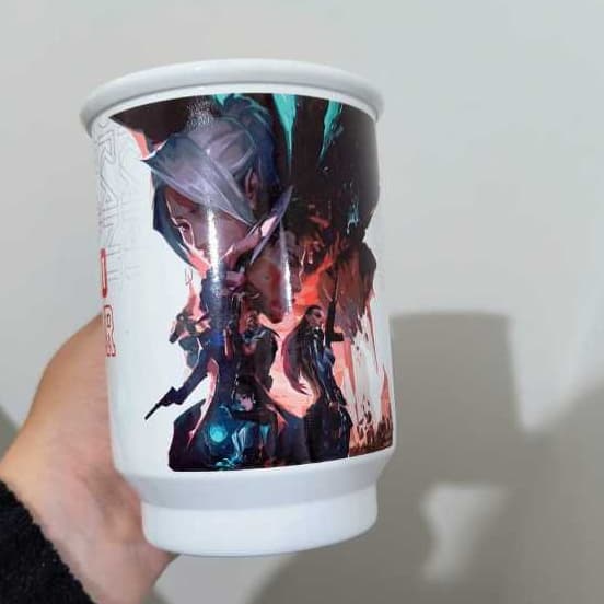 Caneca (Valorant) aluminio branca