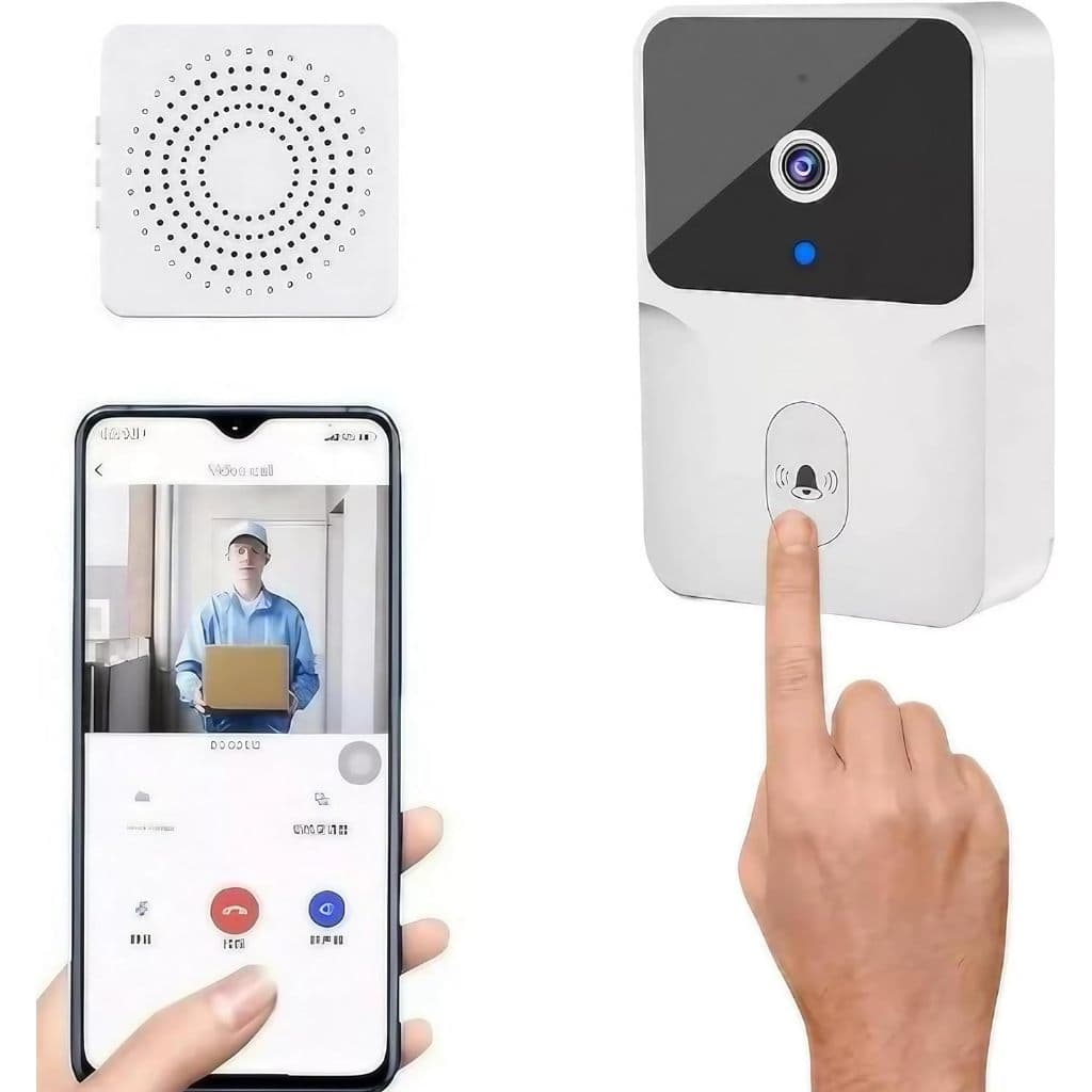 Interfone campainha Inteligente com Câmera e Áudio Wi-Fi - Visão Noturna e Sem Fio - Segurança e Conforto para Seu Lar.