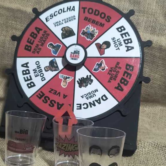 Roleta bedidas - jogo de bebida - tematico