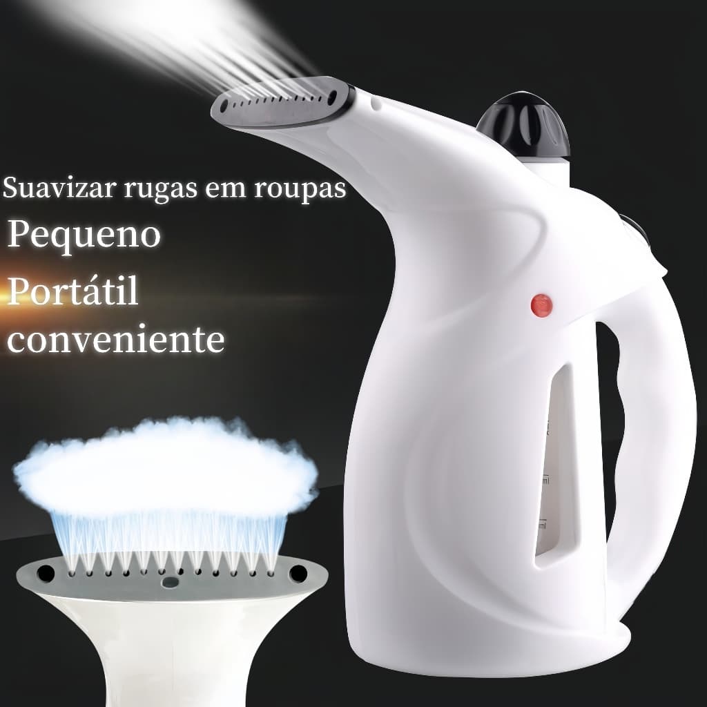 Passadeira 110v Vaporizador A Vapor De Roupas Tira Amasso Portátil 800w Ferro a Vapor Rosa/branco