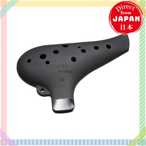 Night by Noble Ocarina Plástico AC Acabamento De Borracha Preta [Direto Do Japão]