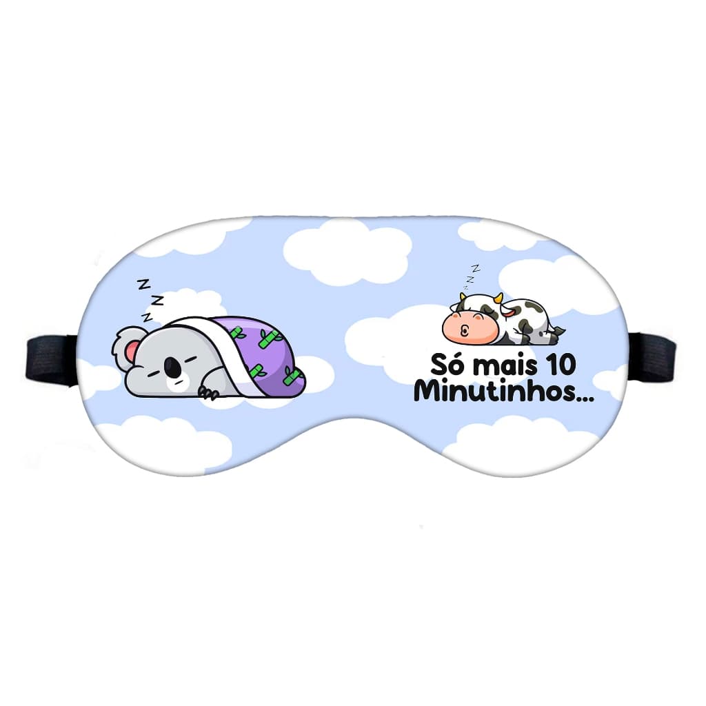 Tapa Olho Coala Vaquinha 10 Minutinhos Fofo Mascara De Dormir