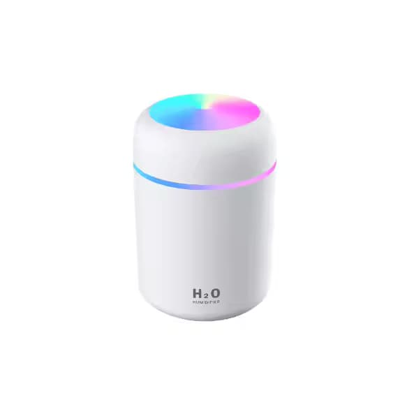 Mini-Umidificador Aromatizador Difusor de ar 300ml Com Led USB Para Quarto, Sala, Escritório e Carro