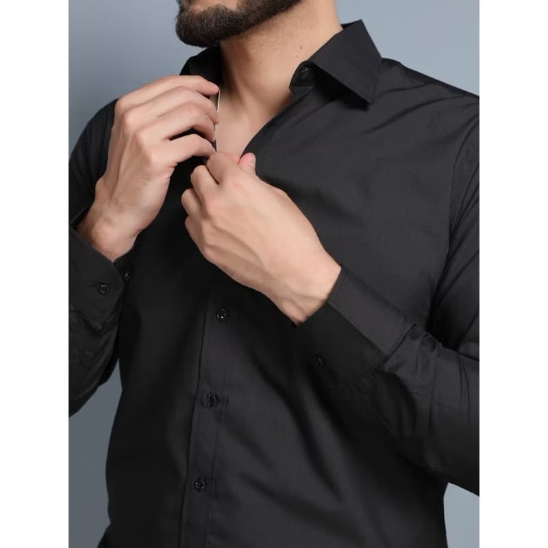 Camisa Social Slim Fit Premium Manga Longa Moda Estilo Camiseta