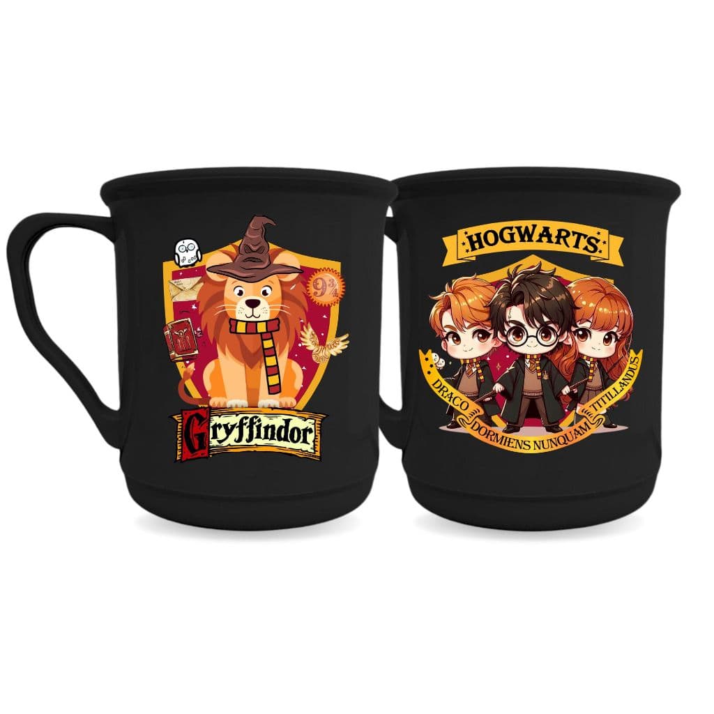 Kit 2 Canecas Plástico Harry Potter Fofo Colorido 350ml Decorativo Infantil Aniversário Lembrancinha