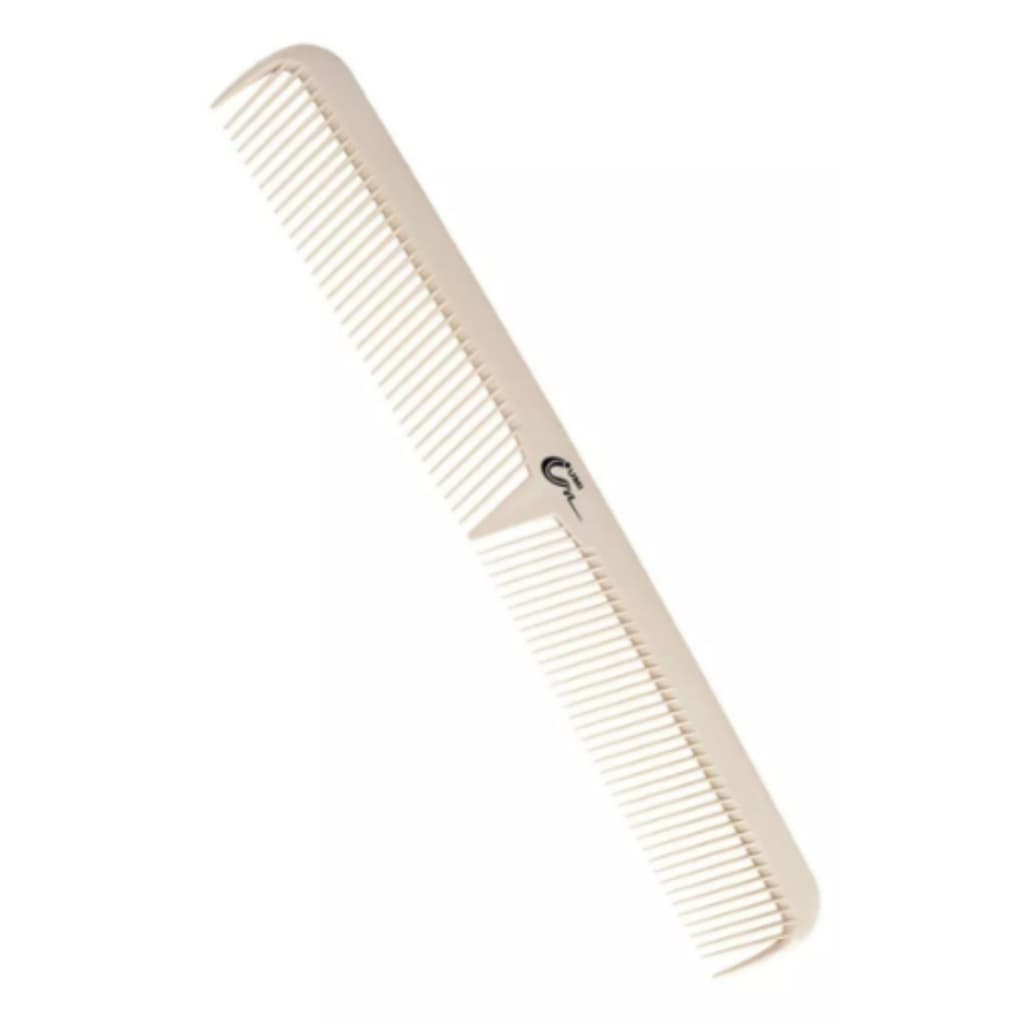Pente Profissional Bege de Plástico Antiestático para Cabelos Masculinos e Femininos