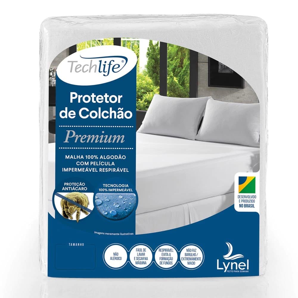 Protetor De Colchão  Impermeável De Malha Lynel - Queen, Casal e King, Lençol