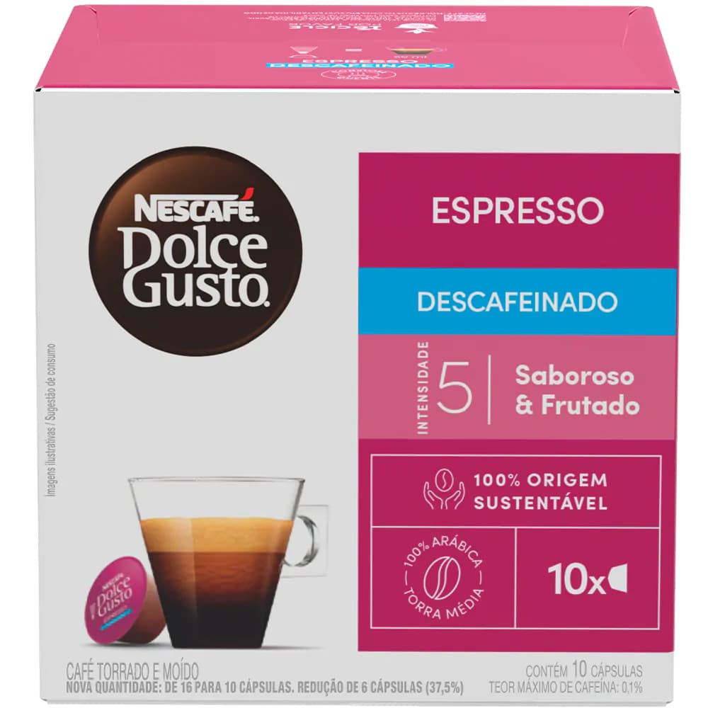 Nescafé Dolce Gusto - Café Espresso Descafeinado 10 Capsulas
