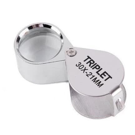 Mini Lupa 30x21mm Inox Relojoeiro Joalheiro Gota De Mão