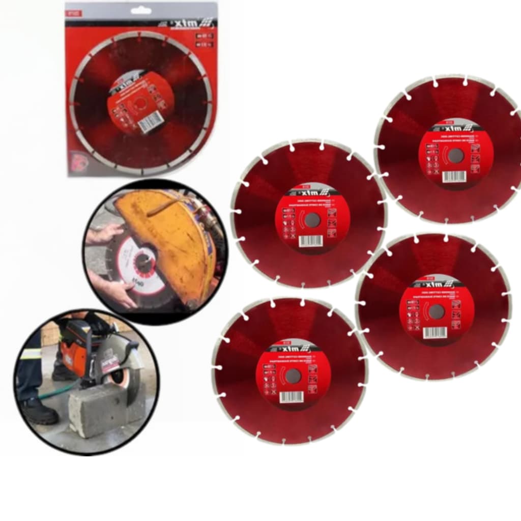 4 Disco De Corte Diamantado Profissional 9 polegadas 230mm 22,2mm Mtx Para Corte em Marmore