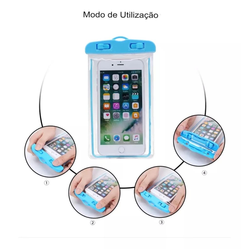 Capa Bolsa Aquática Para Celular Prova D´agua universal