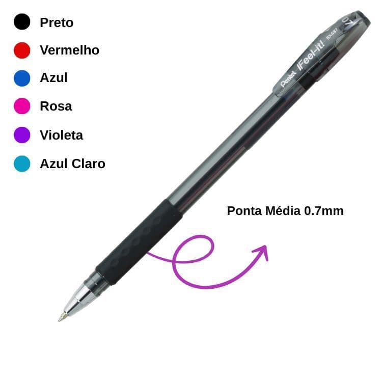 Caneta Esferográfica Fell-It 0.7mm BX487 PENTEL