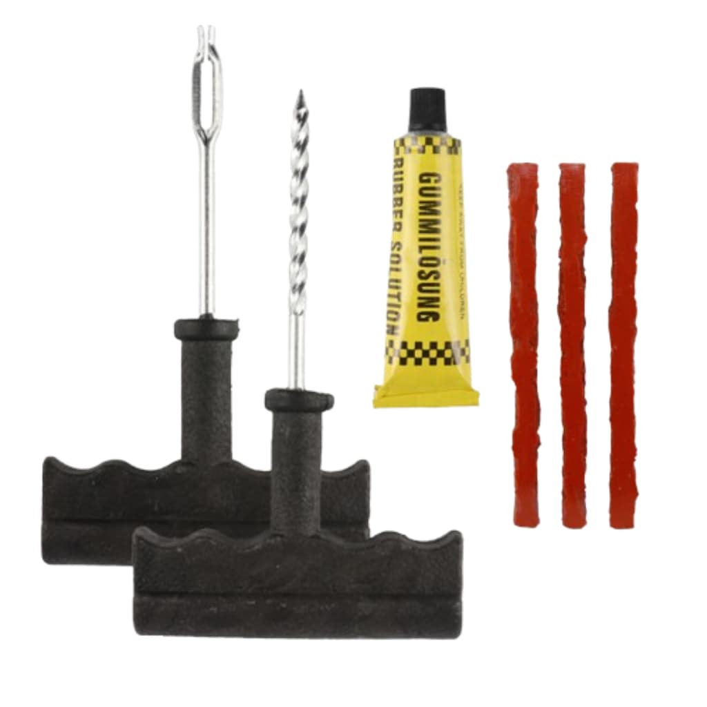 Kit Reparo Remendo Macarrao Cola Pneu Sem Camara Carro Moto