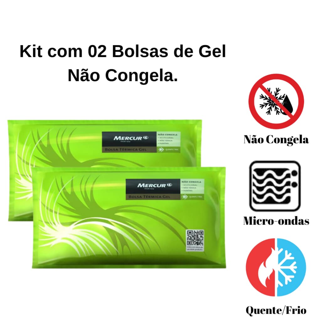 Kit 2 Bolsa Térmica Em Gel Não Congela ou 02 Bolsa Multiúso Congela