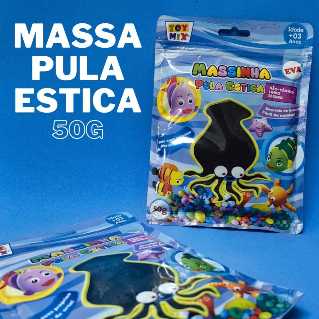 Massinha Pula e Molda Massa para Modelar EVA Massa Pula Pula Estica Massinha Divertida Enaldinho 50g