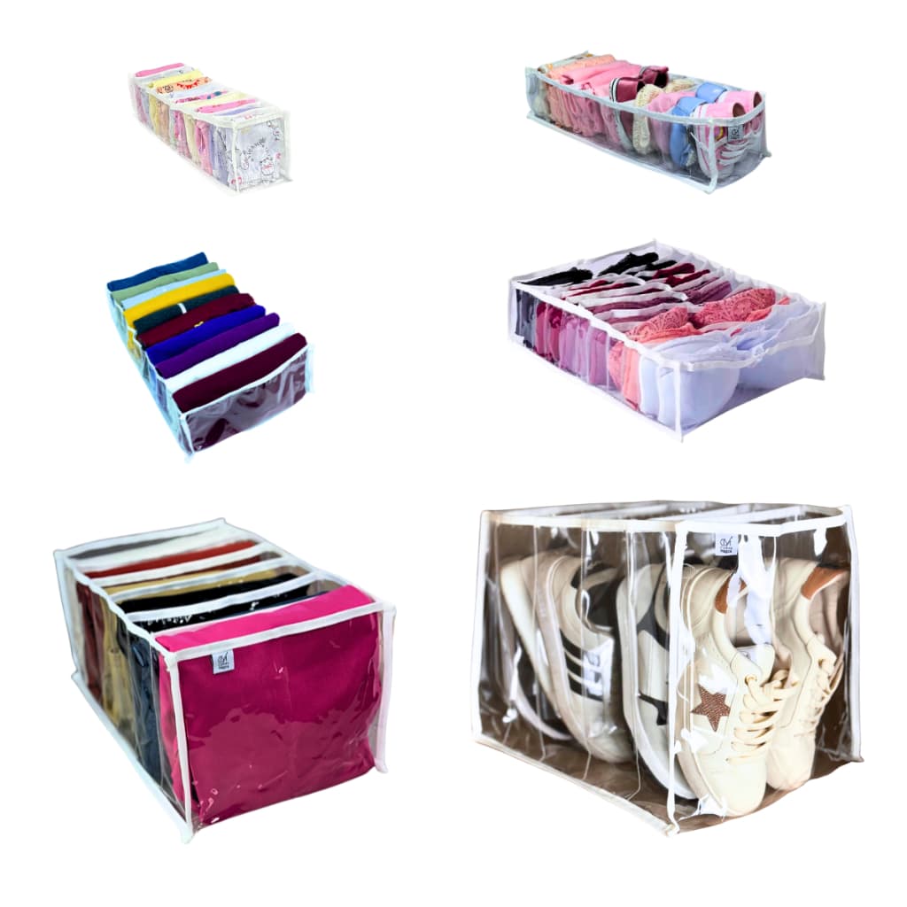 Organizador de Gaveta Roupa Guarda Roupa Para Calcinhas/Camisetas/Tênis/Toalhas/Cueca Box/Body/Sutia