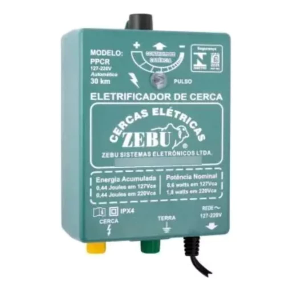 Eletrificador Cerca Eletrica Gado Aparelho Choque 30km Ppcr