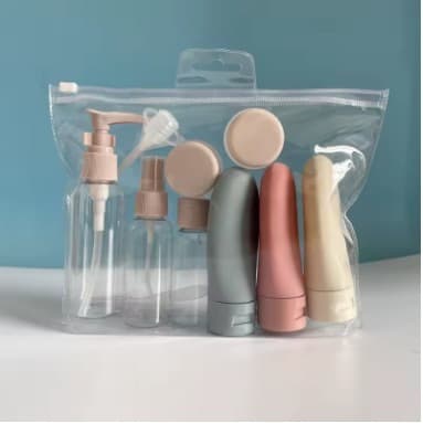 Kit 11 Peças De Frascos Para Viagem Para Creme Shampoo Loção Cosméticos Pote Higiene Pessoal