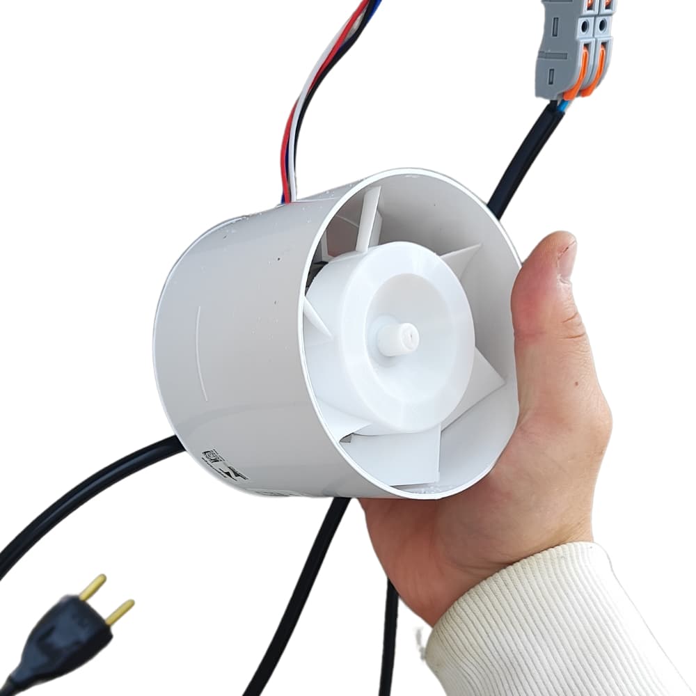 Exaustor 100mm Silencioso Bivolt 95m³/h Cultivo Indoor Grow