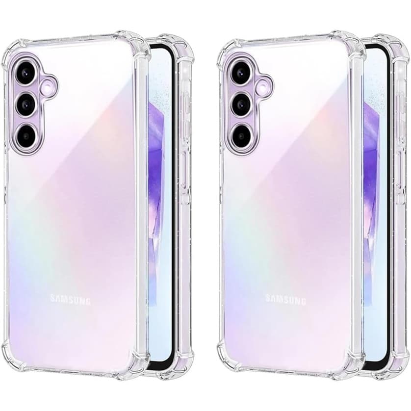 2x Capas Capinha Case Anti Impacto Transparente Para o Celular Samsung Galaxy A55