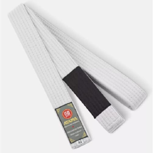 Faixa de Jiu Jitsu Branca Ponta Preta Atama A1,A2,A3,A4