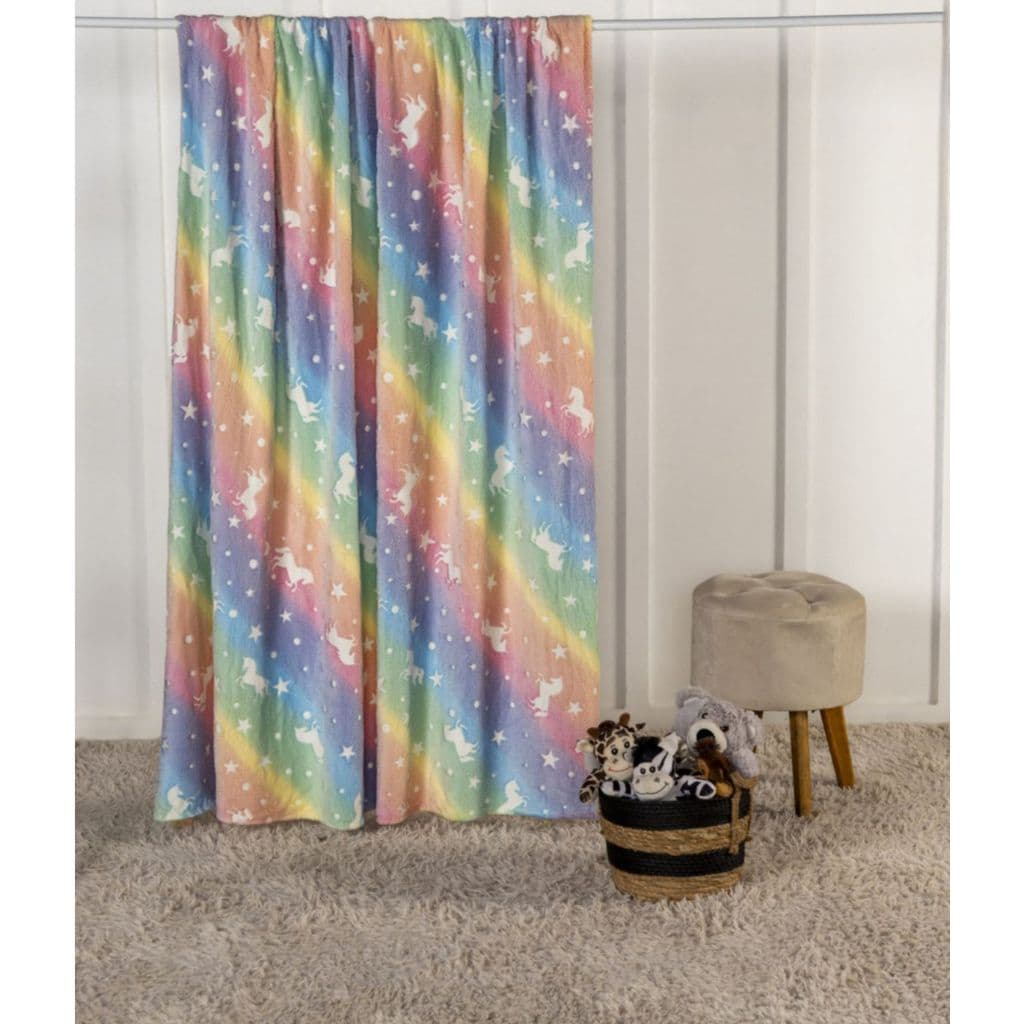 Cobertor Manta Brilha no Escuro Antialérgica 2,00x1,50cm Infantil Mantinha Estampada