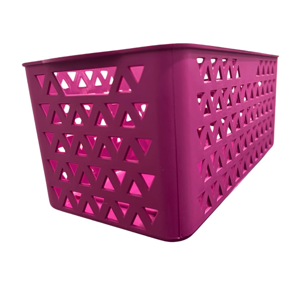 Kit Cestos Organizador Armário Gaveta Cozinha Lavanderia Guarda Roupa Cor Rosa Pink