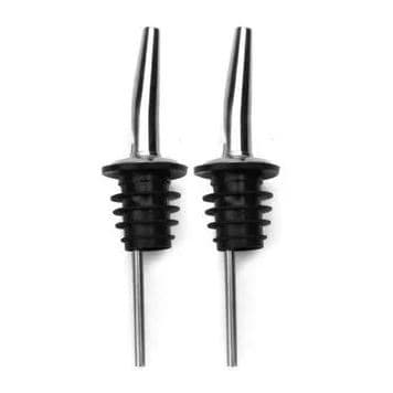 KIT 2 Bicos Dosadores Inox e Silicone Azeite Vinagre Bebidas Vodka Whisk Drink - Alta Qualidade