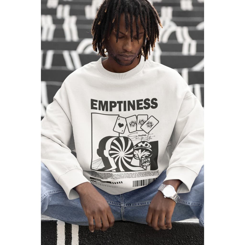 Moletom Careca ``Emptiness´´ Unissex Blusa de Frio Feminina Masculina- oversized stretwear