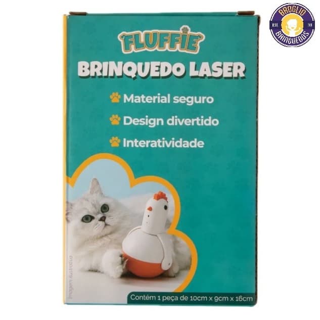 Brinquedo para Pet - Gatos - Galinha Laser, Interativo, com Fluffie.